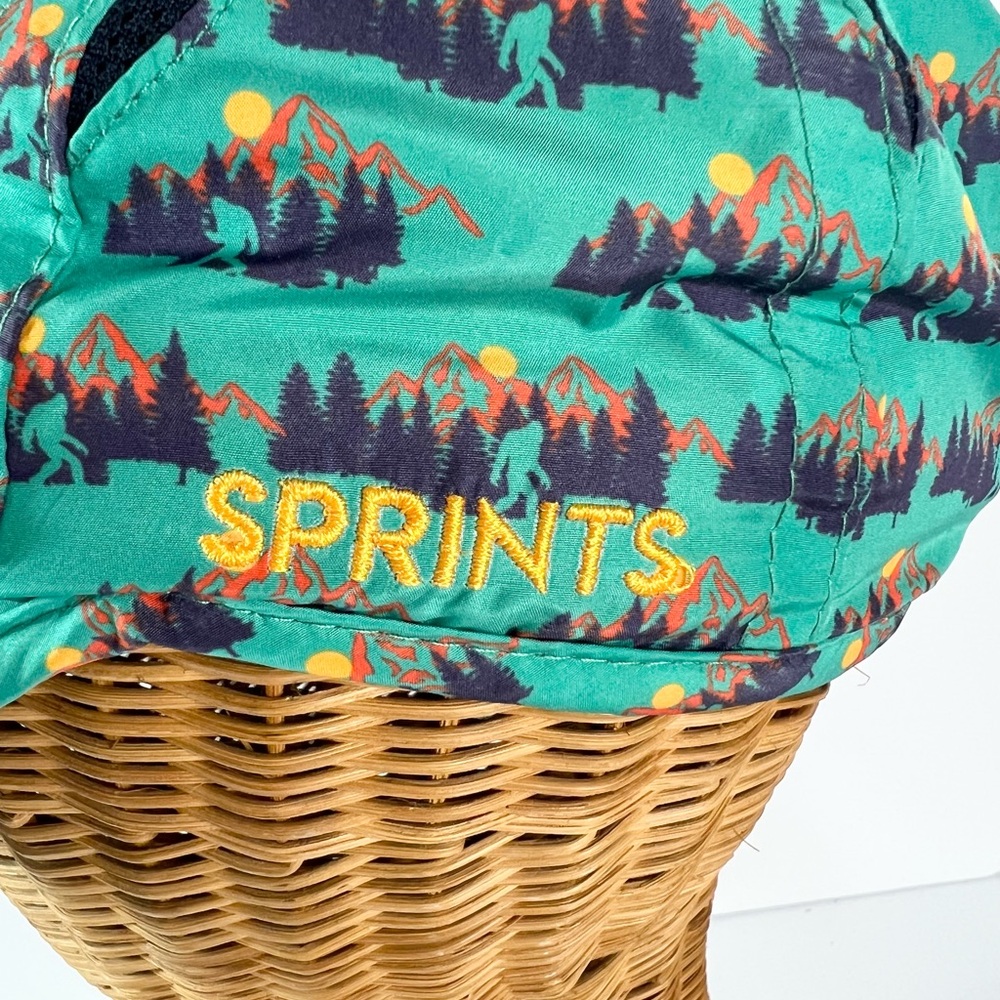 Sprints Bigfoot Running Hat Cap Sasquatch Mountain Forest Print Adjustable OS - Picture 3 of 8